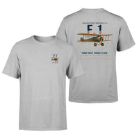 Thumbnail for Sopwith Camel F.1 design on light gray t-shirt, double-side print