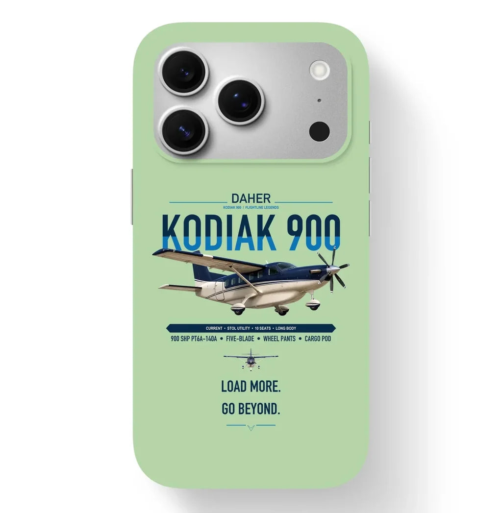 Daher Kodiak 900 design on light green magsafe iphone case, for iPhone 17 Pro
