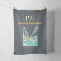 Thumbnail for Palm Beach International Airport (PBI) design on gray towel