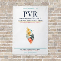 Thumbnail for Aeropuerto Internacional Licenciado Gustavo Díaz Ordaz PVR vertical canvas print - no frame - white background