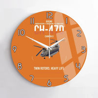 Thumbnail for Boeing CH-47D design on orange no frame wall clock