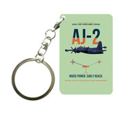 Thumbnail for AJ-2 Savage Tanker design on light green designed key chain, double-side print