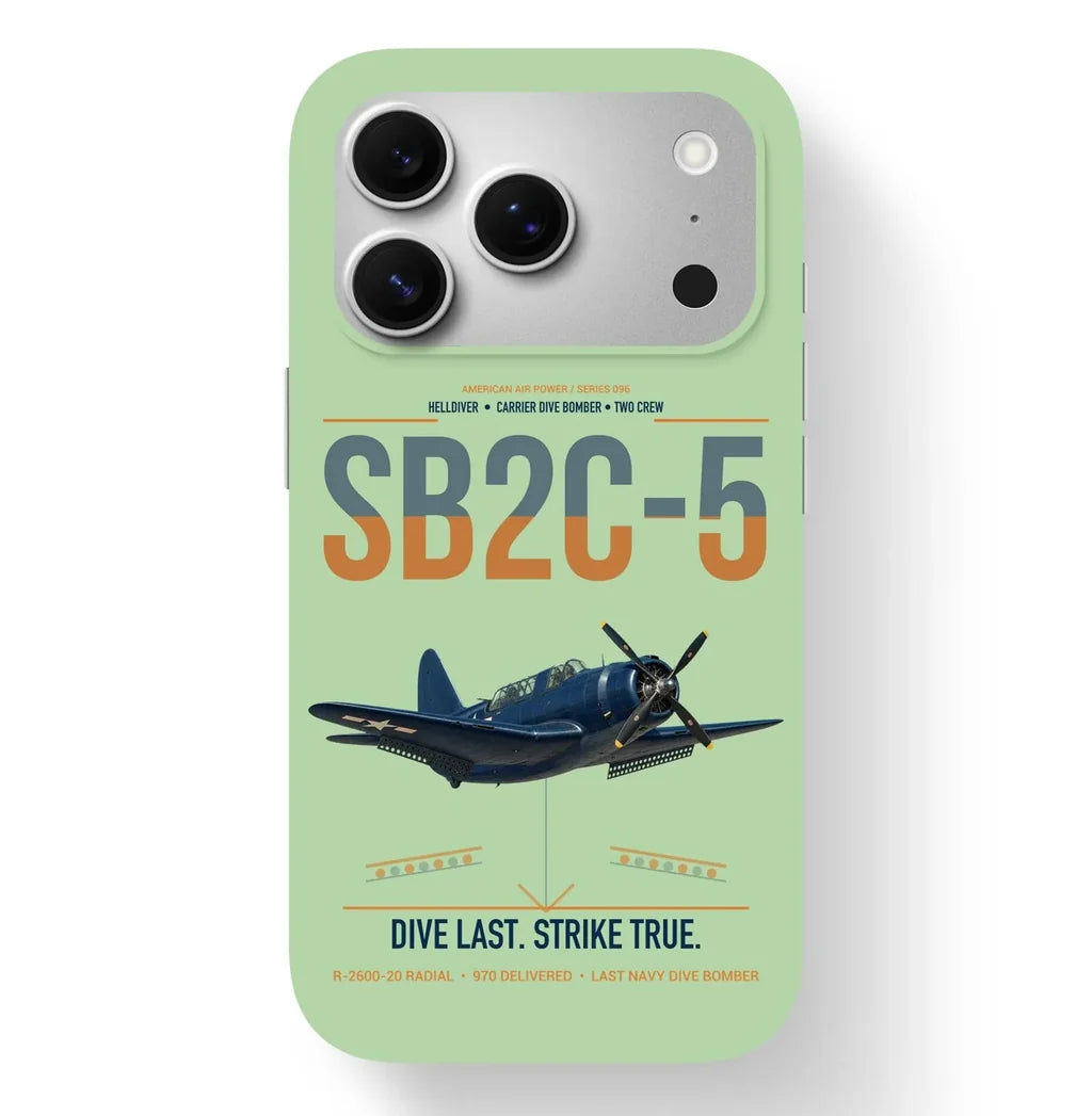 SB2C-5 Helldiver design on light green magsafe iphone case, for iPhone 17 Pro