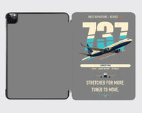 Thumbnail for Boeing 737 MAX 10 design on gray ipad tablet case