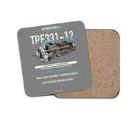 Thumbnail for TPE331-12 design on gray 1 piece coaster
