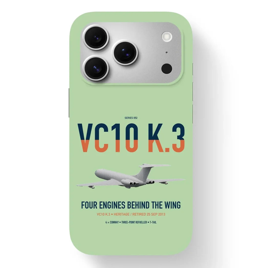Vickers VC10 K.3 design on light green magsafe iphone case, for iPhone 17 Pro