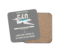 Thumbnail for Cessna Citation 560 - Citation V design on gray 1 piece coaster