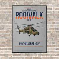 Thumbnail for Denel Rooivalk Mk 1F vertical canvas print - framed - light gray background