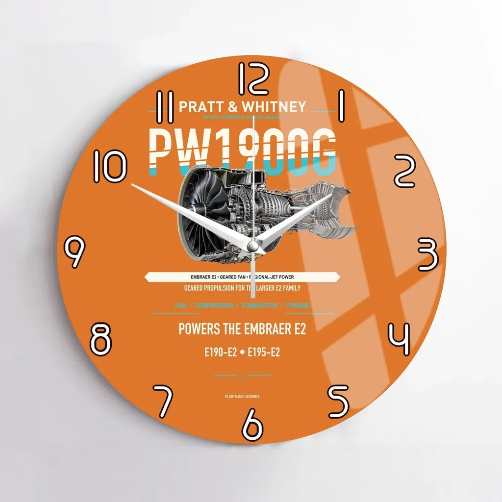 PW1900G design on orange no frame wall clock