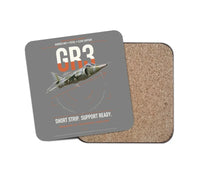 Thumbnail for Hawker Siddeley Harrier GR3 design on gray 1 piece coaster