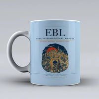 Thumbnail for International Airport EBL Mug design on light blue erbil