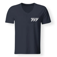 Thumbnail for Boeing 717 & Text Designed V-Neck T-Shirts - view 11