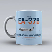 Thumbnail for EA-37B Compass Call design on light blue ceramic mug, double-side print