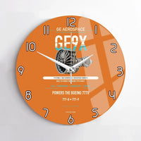 Thumbnail for GE9X design on orange no frame wall clock
