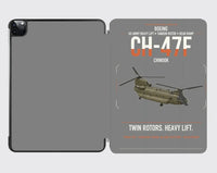 Thumbnail for Boeing CH-47F Chinook design on gray ipad tablet case