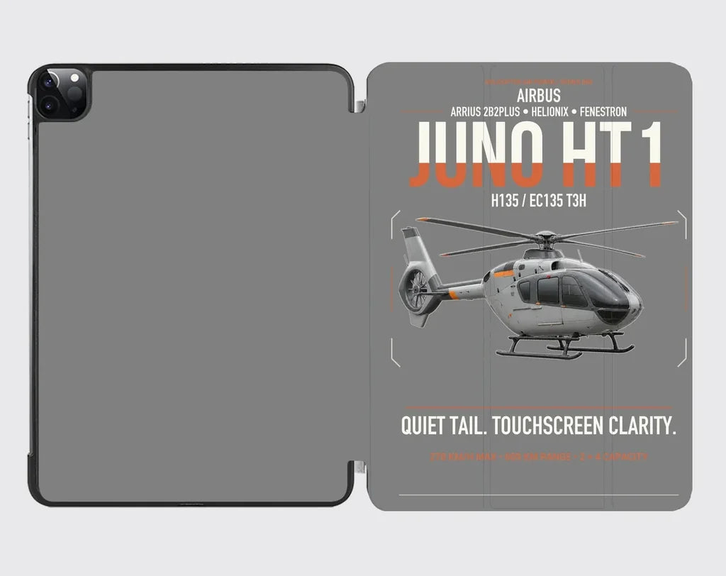 Airbus H135 Juno HT1 design on gray ipad tablet case