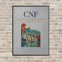 Thumbnail for Tancredo Neves International Airport CNF — Belo Horizonte vertical canvas print - framed - light gray background