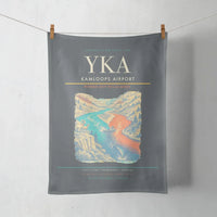 Thumbnail for Kamloops Airport (YKA) design on gray towel