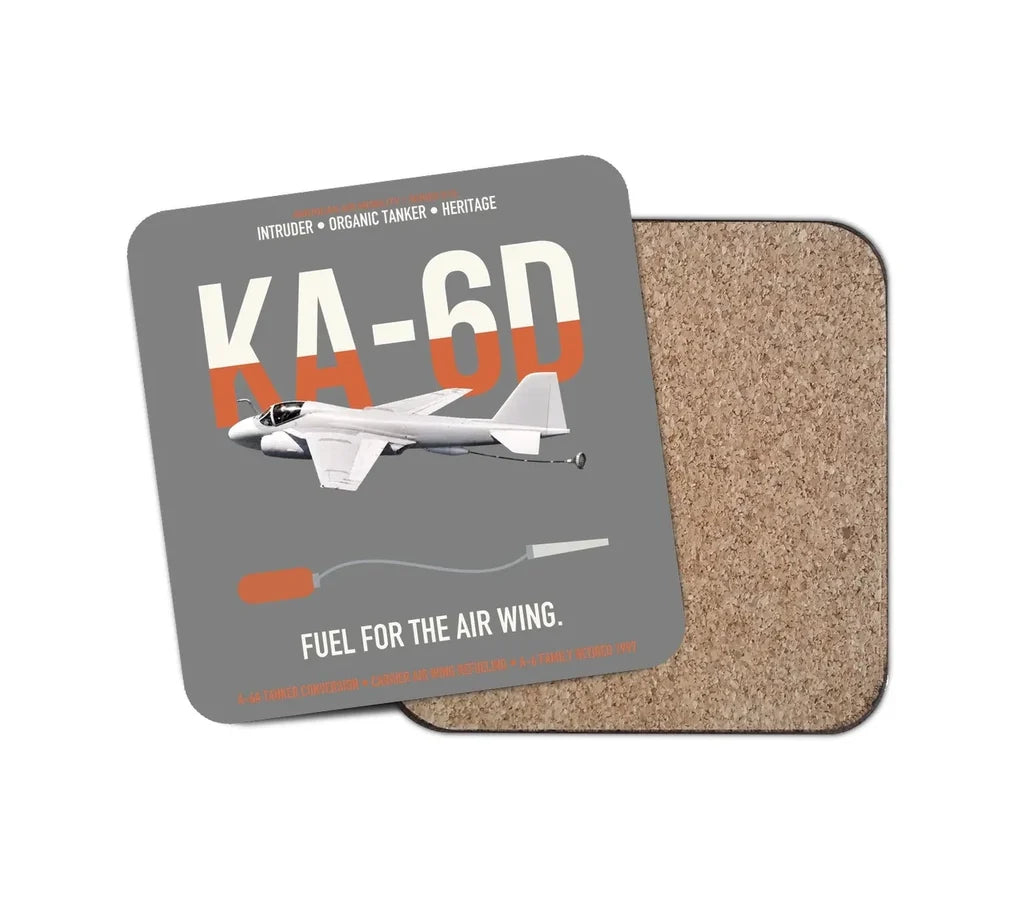 KA-6D Intruder design on gray 1 piece coaster