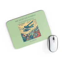 Thumbnail for VINTAGE G4296 - The Seaplane Everest - Designed Mouse Pads design on lightgreen rectangle