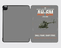 Thumbnail for MD AH-6M Little Bird design on gray ipad tablet case