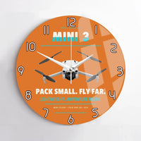 Thumbnail for DJI Mini 3 design on orange no frame wall clock