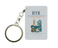 Thumbnail for Baton Rouge Metropolitan Airport (BTR) design on light gray key chain