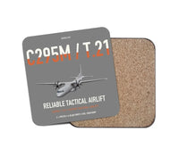 Thumbnail for Airbus C295M T.21 design on gray 1 piece coaster