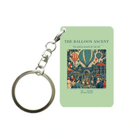 Thumbnail for VINTAGE G4011 - The Balloon Ascent - Designed Key Chain design on lightgreen