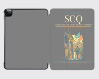 Thumbnail for Santiago de Compostela Airport (SCQ) design on gray ipad tablet case