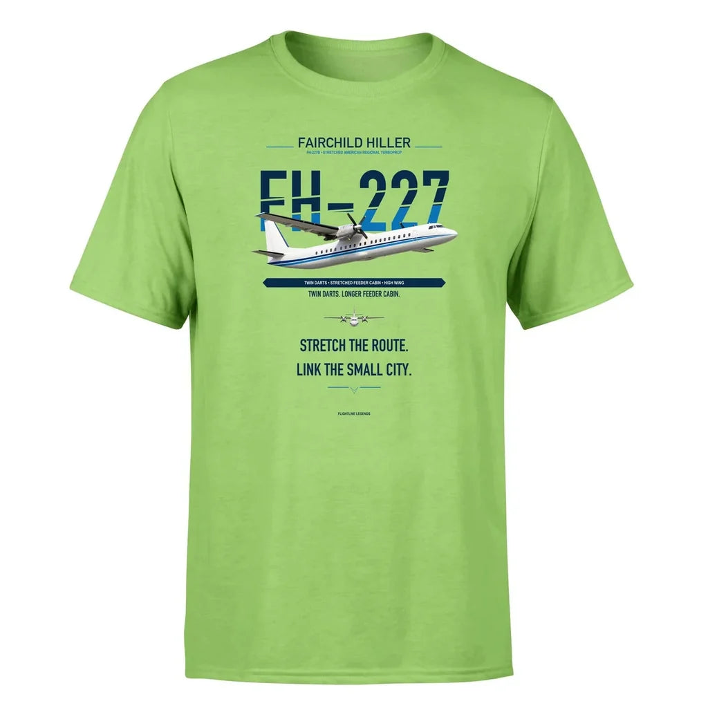 Fairchild Hiller FH-227B design on light green single side