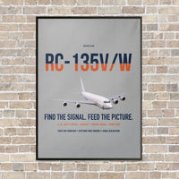 Thumbnail for RC-135V W Rivet Joint vertical canvas print - framed - light gray background