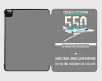 Thumbnail for Cessna Citation 550 - Citation II design on gray ipad tablet case