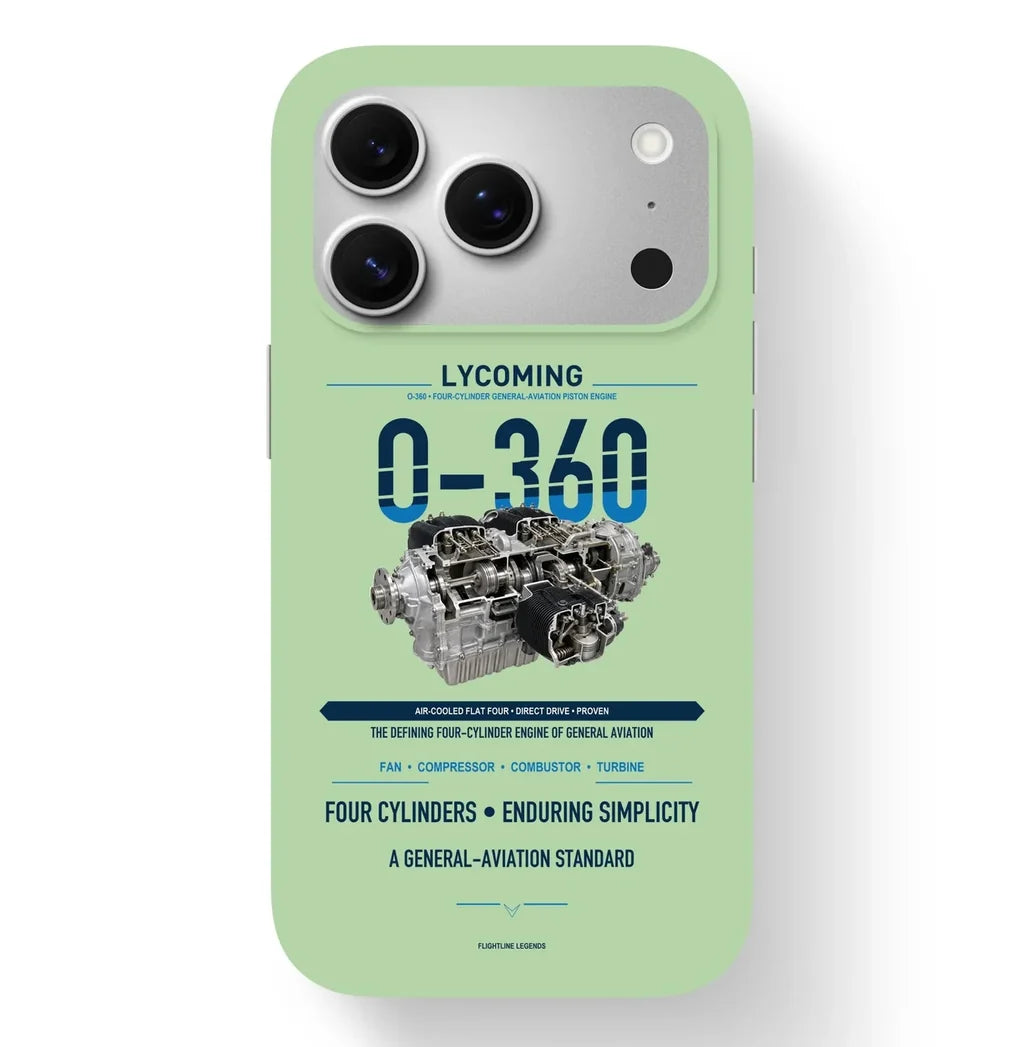 O-360 Case design on light green iphone case