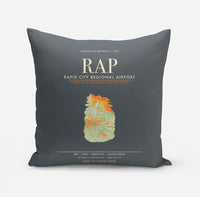 Thumbnail for Rapid City Regional Airport (RAP) design on gray pillow