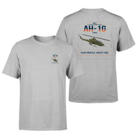 Thumbnail for Bell AH-1G Cobra design on light gray t-shirt, double-side print