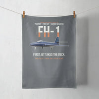 Thumbnail for FH-1 Phantom First Jet Takes the Deck design on gray towel