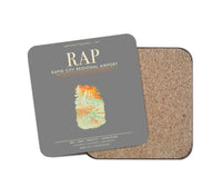 Thumbnail for Rapid City Regional Airport (RAP) design on gray 1 piece coaster