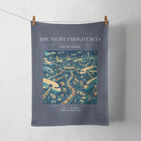 Thumbnail for VINTAGE G4133 - The Night Freight Jets - Designed Towels design on navyblue