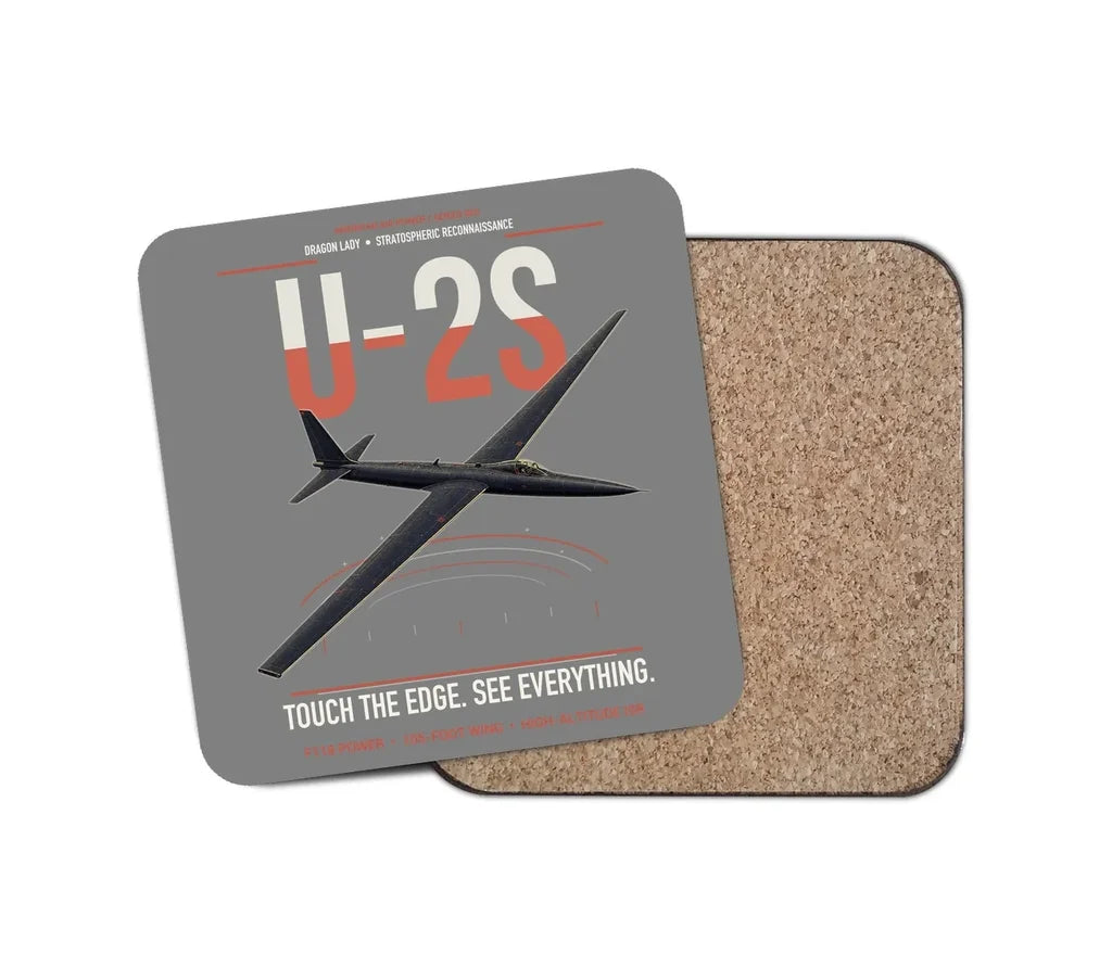 U-2S Dragon Lady design on gray 1 piece coaster