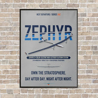 Thumbnail for Airbus Zephyr S vertical canvas print - framed - light gray background