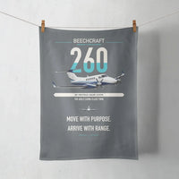 Thumbnail for Beechcraft King Air 260 design on gray towel