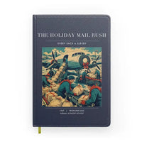Thumbnail for VINTAGE G4255 - The Holiday Mail Rush - Designed Notebooks design on navyblue