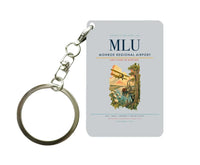 Thumbnail for Monroe Regional Airport (MLU) design on light gray key chain