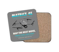 Thumbnail for DJI Matrice 4E design on gray 1 piece coaster