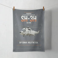 Thumbnail for Sikorsky SH-3H Sea King design on gray towel