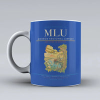 Thumbnail for Monroe Regional Airport (MLU) airport code design on blue ceramic mug