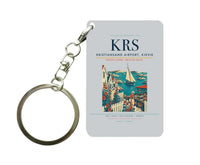 Thumbnail for Kristiansand Airport, Kjevik (KRS) design on light gray key chain