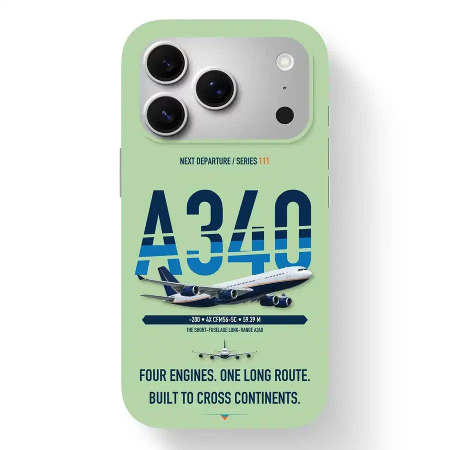 Airbus A340-200 Case design on light green iphone case