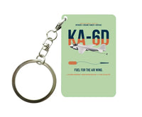 Thumbnail for KA-6D Intruder design on light green designed key chain, double-side print